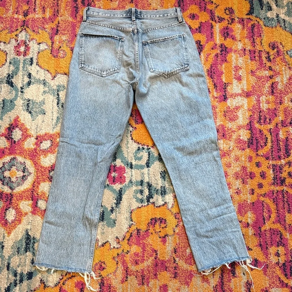 Agolde Light Blue Straight Leg Jeans - Picture 5 of 8